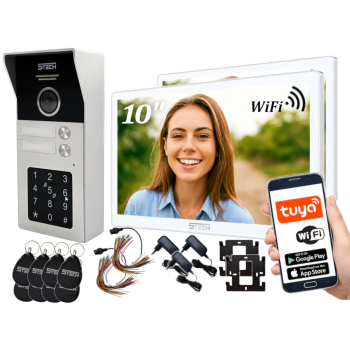 ZESTAW WIDEODOMOFONOWY 5TECH VERUS PLUS(W)/84225-2 10" FullHD WiFi SZYFRATOR APLIKACJA
